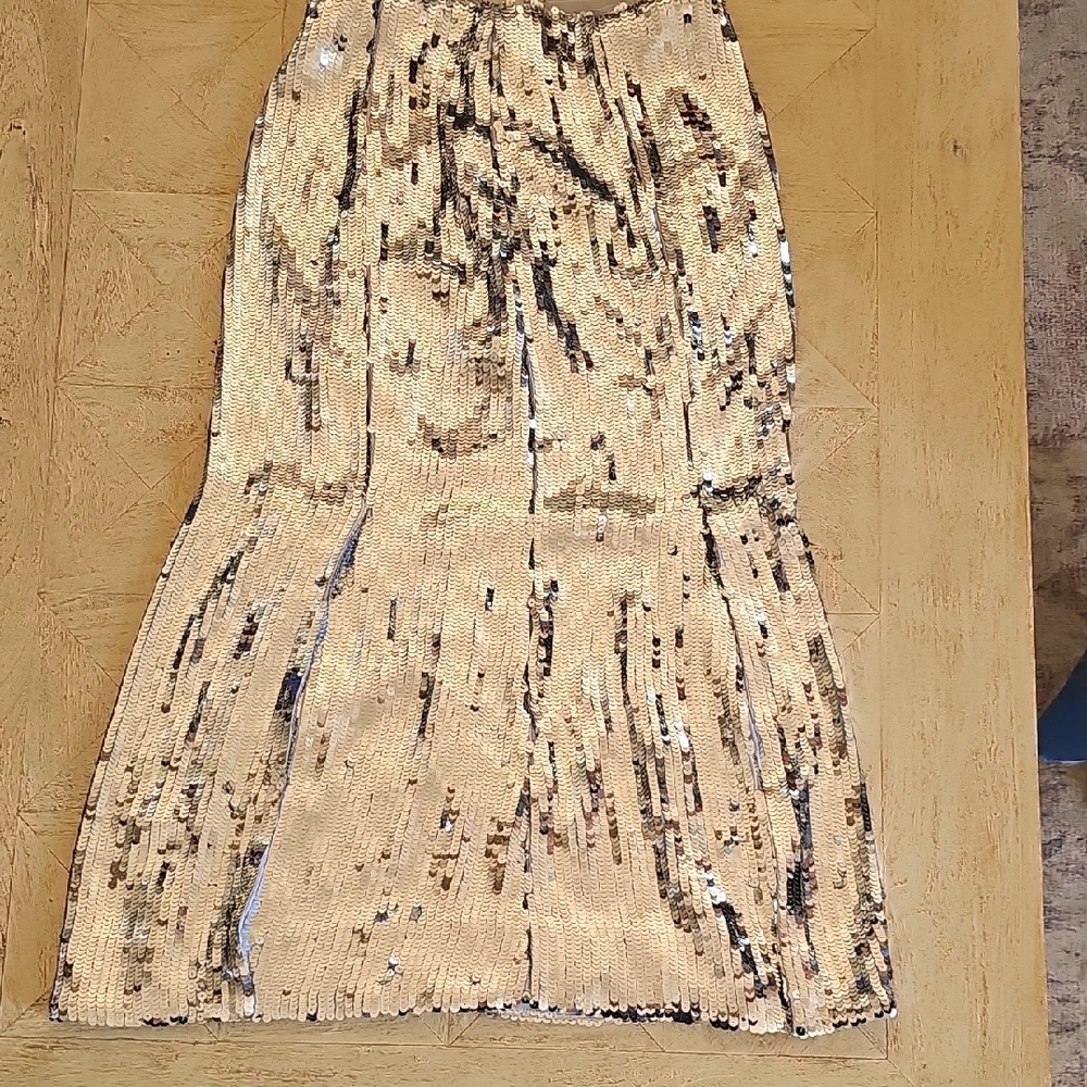 J. Crew Silver Sequin Pencil Skirt